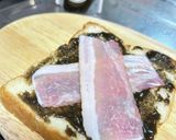 「黒味噌竹炭カルボ」クロックムッシュ！作り方2写真