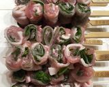 バジル消費!子どもパクパク✨簡単豚巻き串作り方6写真