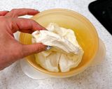 長芋とろろのチーズ焼き⑥ カニカマと豆腐作り方1写真