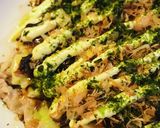 米粉お好み焼き●出汁入り豚玉チーズ作り方4写真