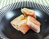 ワンパンでカリカリもち食感！ハムチーズ巻作り方6写真