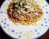 きのことベーコンのクリームパスタ作り方5写真
