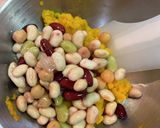 【副菜】かぼちゃと豆ミックスのサラダ作り方4写真