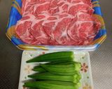 オクラの豚肉巻き♪作り方1写真