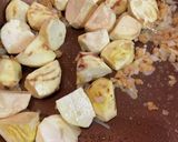 生栗から作ろう(^_^)v栗のパエリア作り方6写真
