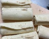 鶏ひき肉と梅しそチーズのパンロール作り方5写真