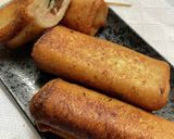 鶏ひき肉と梅しそチーズのパンロール作り方6写真