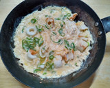そうめん卵とじ焼き鍋の麦茶風作り方8写真
