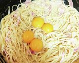 フライパン２つで作る塩昆布カルボナーラ作り方7写真