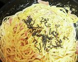 フライパン２つで作る塩昆布カルボナーラ作り方8写真
