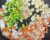 オートミールの野菜チャーハン作り方1写真