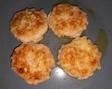 明太もち入りチキンバーグ作り方4写真