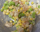 簡単　とうもろこしと枝豆、海老かき揚げ作り方1写真