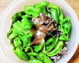レンチンで作る牛肉ピ−マン炒め作り方2写真