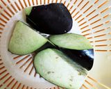 秋ナスと鶏のささみで甘辛炒め作り方1写真