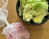 焼肉のタレで！豚たまキャベツの味噌炒め作り方1写真