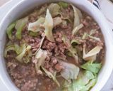 夕食10分★旨辛ごろごろミンチとキャベツ作り方4写真