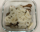 ☆レンジだけ　蓮根　ほうれん草　しいたけ作り方3写真