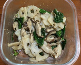 ☆レンジだけ　蓮根　ほうれん草　しいたけ作り方5写真