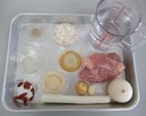 鶏肉と押麦入り☆参鶏湯風スープ作り方1写真