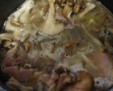 舞茸とベーコンの豆乳味噌スープ作り方4写真