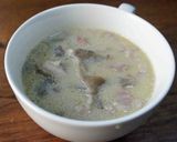 舞茸とベーコンの豆乳味噌スープ作り方7写真