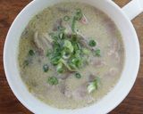舞茸とベーコンの豆乳味噌スープ作り方8写真