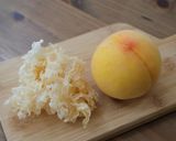 【薬膳】桃と白きくらげのコンポート作り方1写真