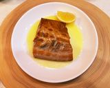 秋鮭のこんぶ茶塩焼き＋溶かしバターレモン作り方13写真