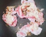 少量豚肉と厚揚げのすき焼き丼★ランチ♡卵作り方3写真