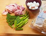ご飯がとまらん！豚バラニンニクうずら炒め作り方1写真