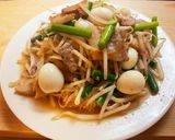 ご飯がとまらん！豚バラニンニクうずら炒め作り方3写真