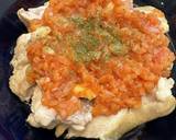 ♯簡単！鶏もも肉の玉ねぎトマトソースのせ作り方5写真