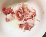 レンジ簡単きな粉トマトポン酢味甘酢酢豚作り方1写真