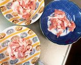 レンジ簡単きな粉トマトポン酢味甘酢酢豚作り方2写真