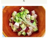 豆腐とアボカドと豆水煮のコロコロサラダ作り方2写真