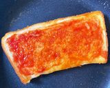 5分|【残り物】ワンパン★ピザトースト作り方1写真
