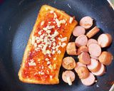 5分|【残り物】ワンパン★ピザトースト作り方4写真
