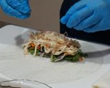 大和肉鶏と大和まなの生春巻き作り方9写真