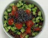 たんぱく質約25gあっさり塩昆布そぼろ丼作り方2写真