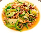 ゴーヤ、レタス、しめじ、ひき肉の炒め物作り方8写真