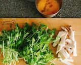 豆苗、エリンギ、卵の簡単炒め作り方1写真