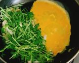 豆苗、エリンギ、卵の簡単炒め作り方3写真