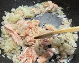 秋鮭で米粉クリームパスタ グルテンフリー作り方4写真