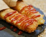 ライスペーパーでハムチーズスティック作り方8写真
