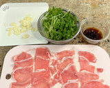 【楽めし】豚と豆苗のスタミナ炒め作り方1写真