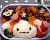ちいかわ&ｶﾌﾞﾄﾑｼ　キャラ弁　覚書作り方1写真