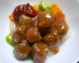 お弁当！ミートボール酢豚風作り方2写真