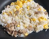ねぎ塩ダレで豚カルビ炒飯作り方4写真