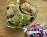 信玄餅とアイスクリームで　わらび餅アイス作り方4写真